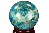 Bright Blue Apatite Sphere - Madagascar #121850-1